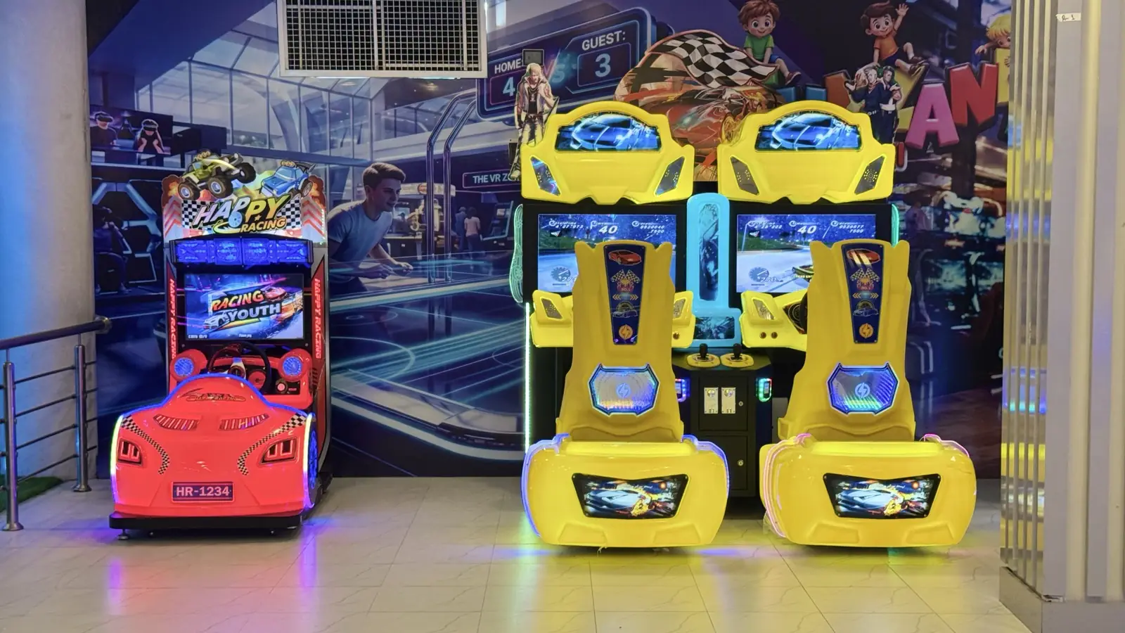 Mini arcade ride at Funzania