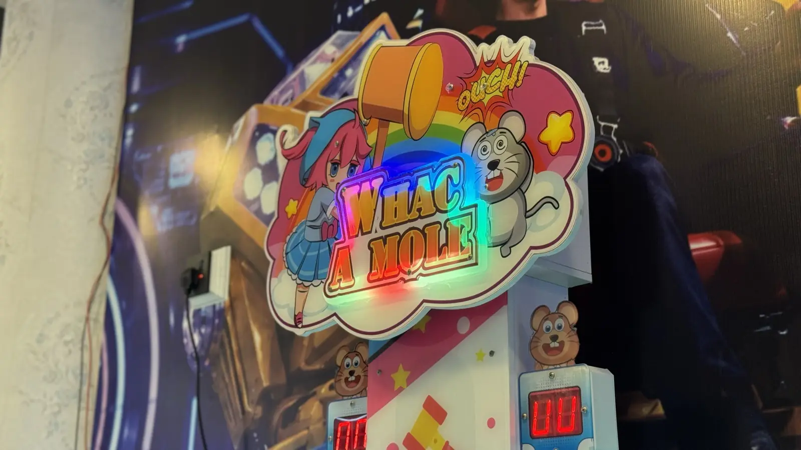 Whack-a-mole and arcade games at Funzania