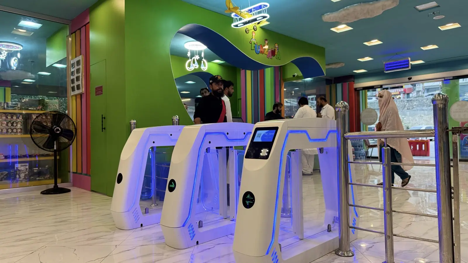 Smart entry gate at Funzania