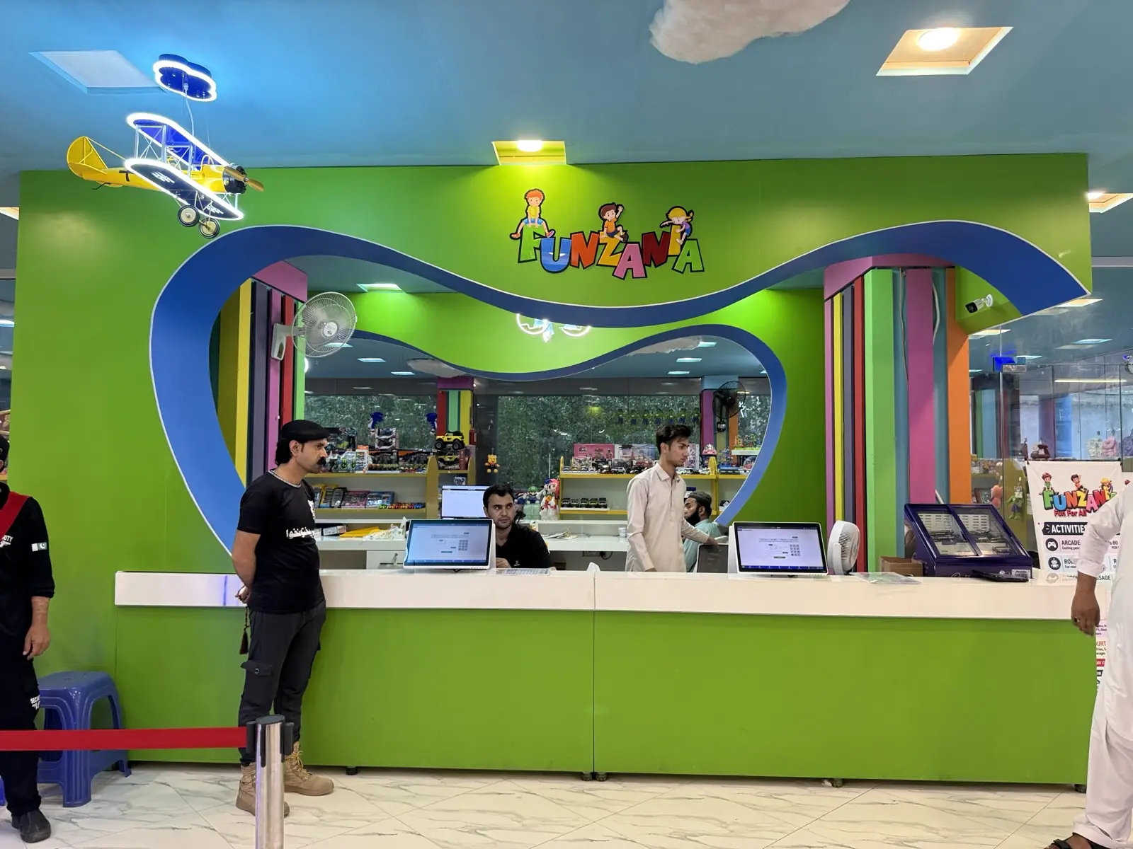 Reception counter at Funzania
