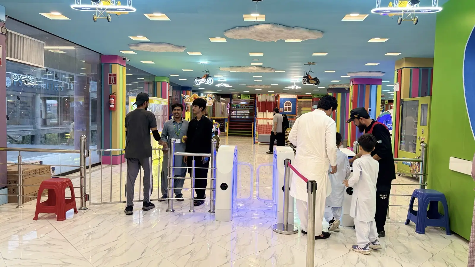 Entry turnstiles at Funzania