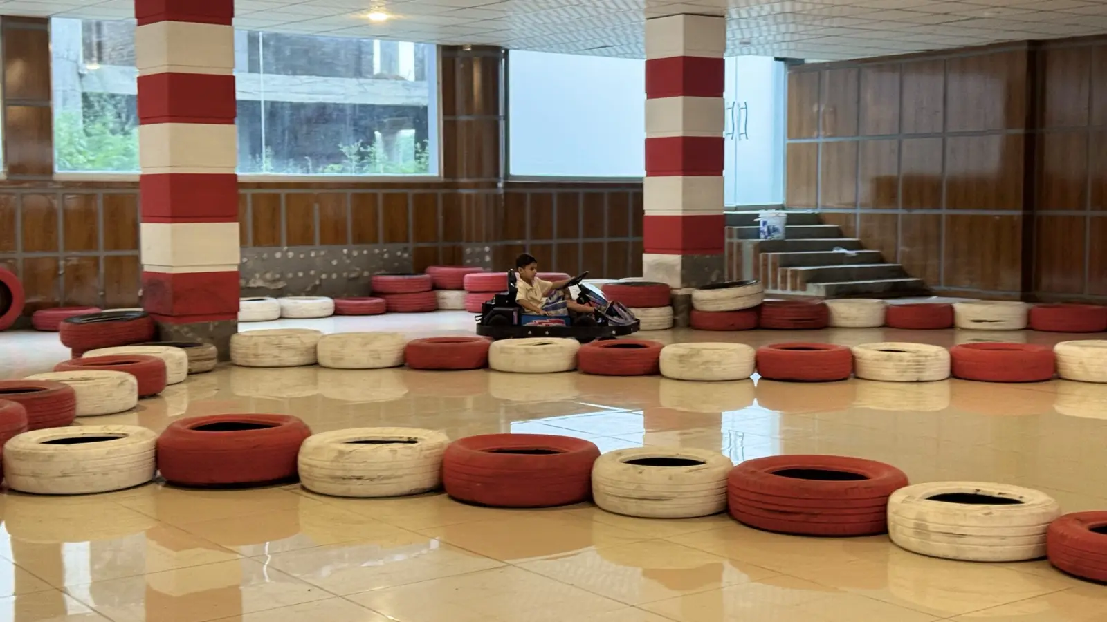 Go-kart track corner at Funzania