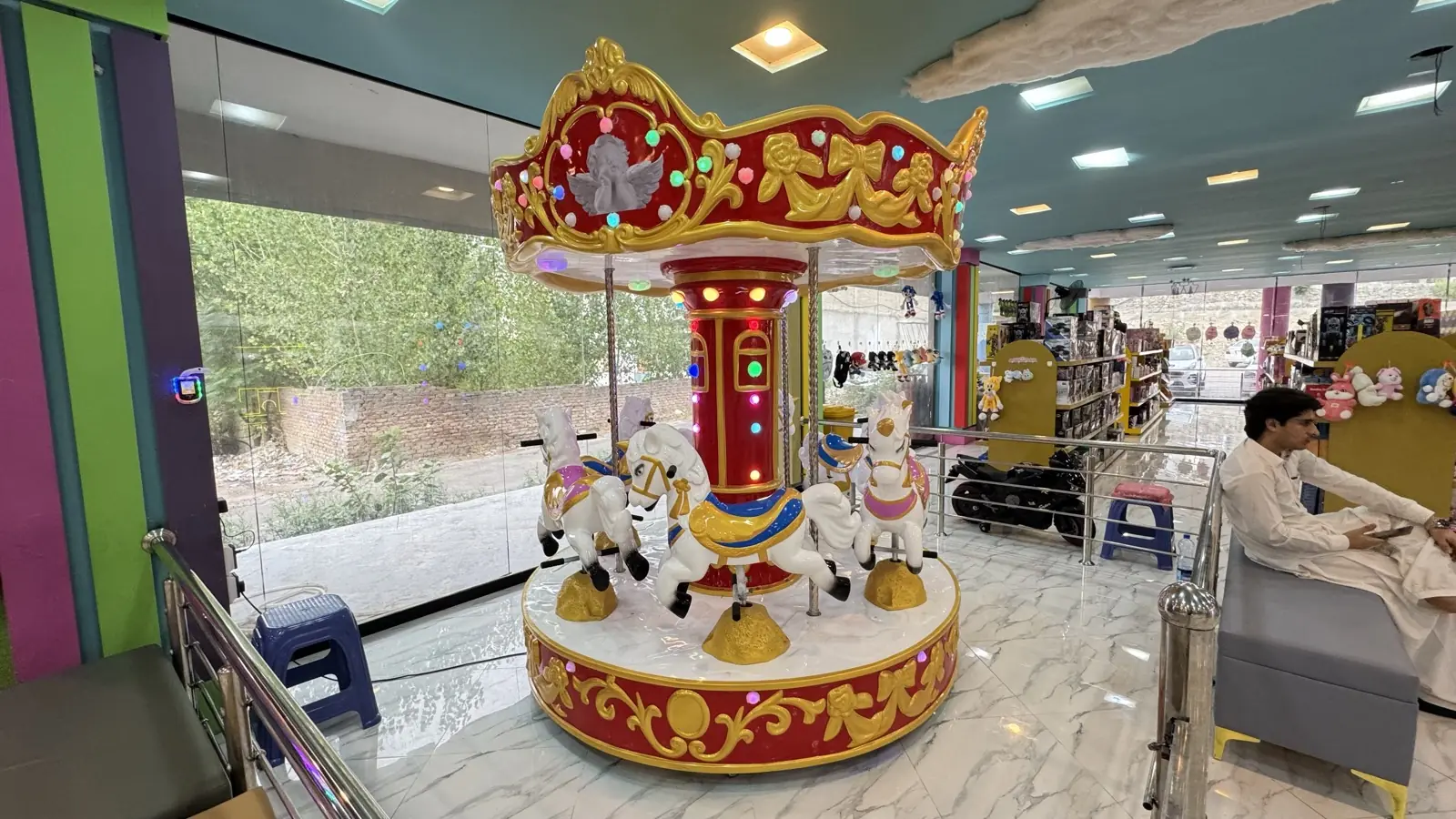 Carousel ride for toddlers at Funzania
