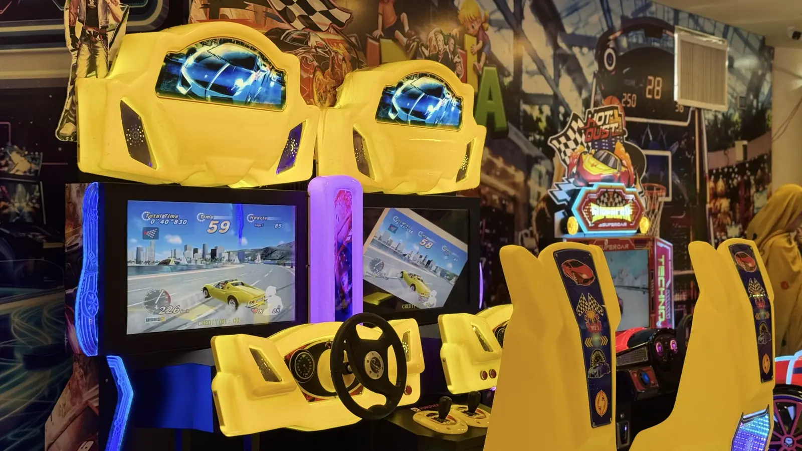 Racing simulator seats at Funzania