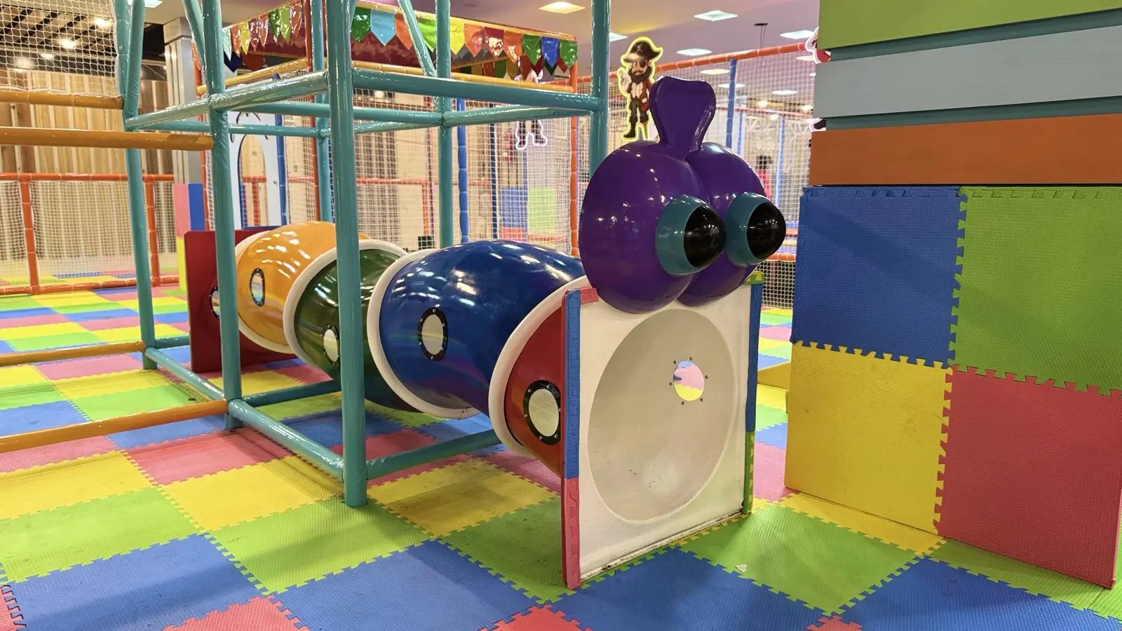 Wide view of the climbing structure at Funzania